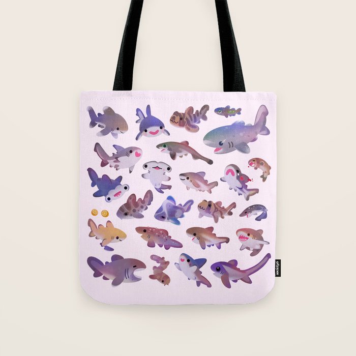 Shark day2 - bright Tote Bag Gallery Image 1