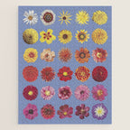 Floral Palette / Blue Background Jigsaw Puzzle Gallery Image 1