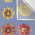 Floral Palette / Blue Background Wall Tapestry Gallery Image 3