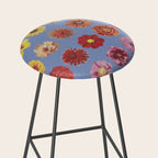 Floral Palette / Blue Background Stool Gallery Image 2