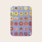 Floral Palette / Blue Background Bath Mat Gallery Image 1