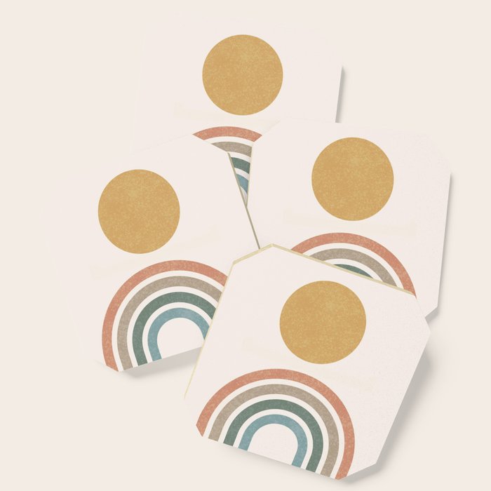 Mid-Century Modern Rainbow Coaster Gallery Image 1