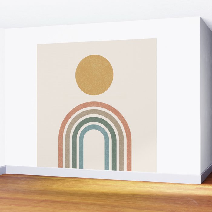 Mid-Century Modern Rainbow Wall Mural Gallery Image 2