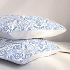 Blue and White Elegant Tiled Pattern Pillow Sham Gallery Image 3