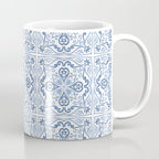 Blue and White Elegant Tiled Pattern Coffee Mug Gallery Image 1