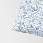 Blue and White Elegant Tiled Pattern Pillow Sham Gallery Image 4