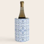 Blue and White Elegant Tiled Pattern Wine Chiller Gallery Image 2