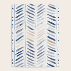 artistic herringbone in indigo and earthy shades Poster Gallery Image 4