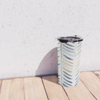 artistic herringbone in indigo and earthy shades Travel Mug Gallery Image 4