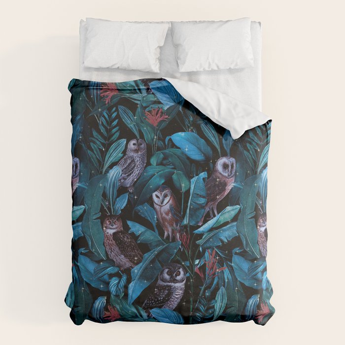Owl and Leaf Garden Duvet Cover Gallery Image 6