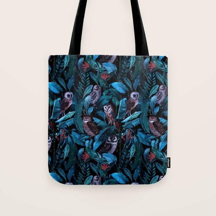 Owl and Leaf Garden Tote Bag Gallery Image 1
