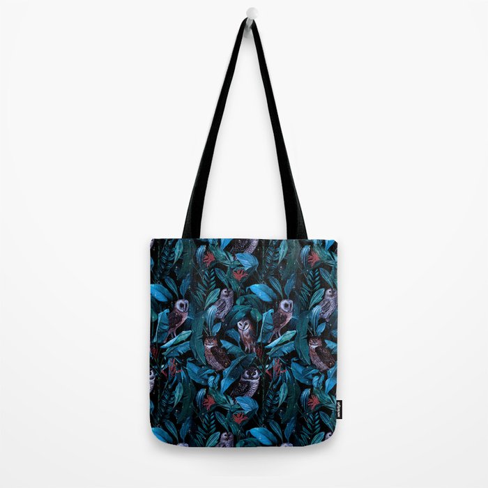 Owl and Leaf Garden Tote Bag Gallery Image 2