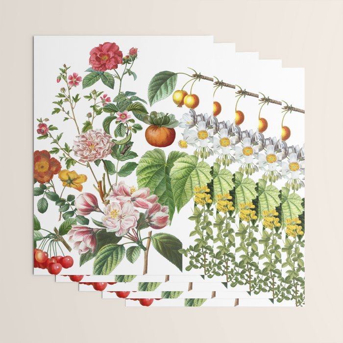 Persimmon Botanical Bloom Wrapping Paper Gallery Image 3