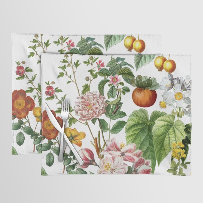 Persimmon Botanical Bloom Placemat Gallery Image 1