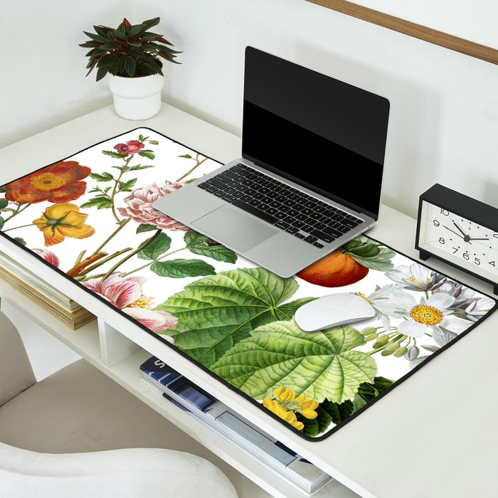 Persimmon Botanical Bloom Desk Mat Gallery Image 2