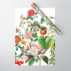 Persimmon Botanical Bloom Wrapping Paper Gallery Image 1