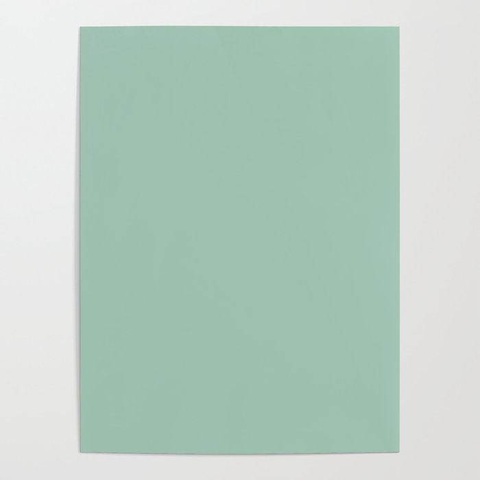 1950s Mint Green Solid Poster Gallery Image 1