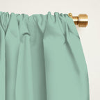 1950s Mint Green Solid Window Curtain Gallery Image 2