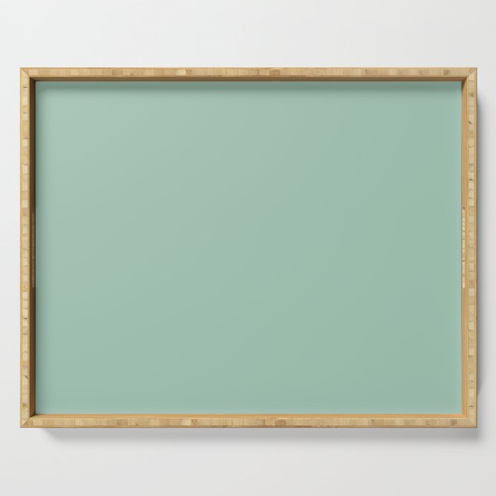 1950s Mint Green Solid Serving Tray Gallery Image 1