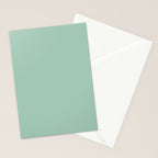 1950s Mint Green Solid Stationery Card Gallery Image 2