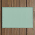 1950s Mint Green Solid Outdoor Rug Gallery Image 1