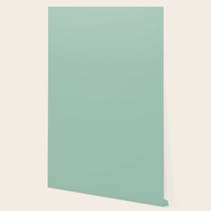 1950s Mint Green Solid Wallpaper Gallery Image 2