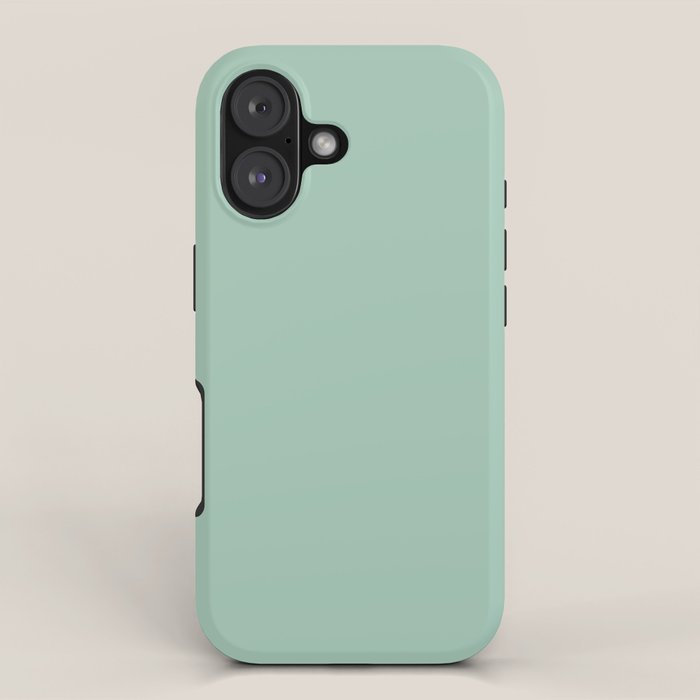 1950s Mint Green Solid iPhone Case Gallery Image 1