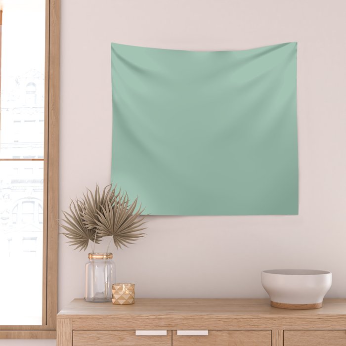 1950s Mint Green Solid Wall Tapestry Gallery Image 2