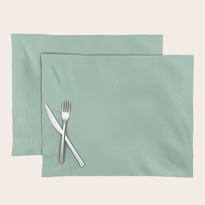 1950s Mint Green Solid Placemat Gallery Image 1