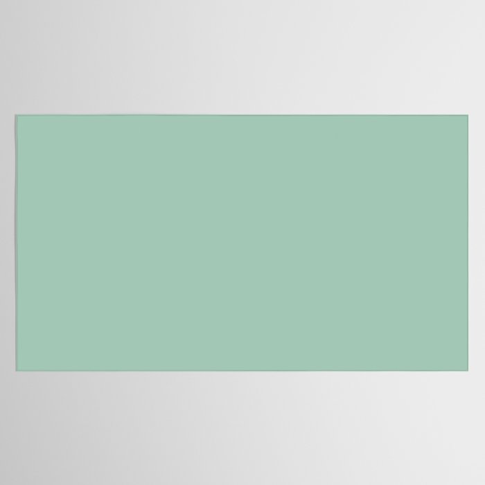 1950s Mint Green Solid Tablecloth Gallery Image 2