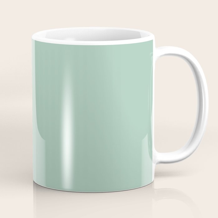 1950s Mint Green Solid Coffee Mug Gallery Image 1