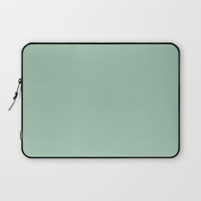 1950s Mint Green Solid Laptop Sleeve Gallery Image 1