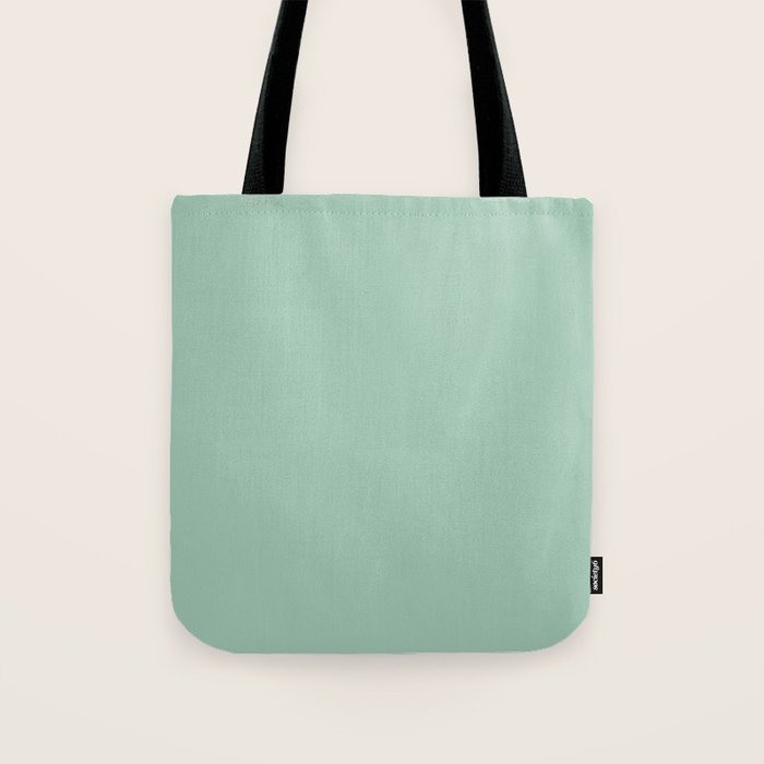 1950s Mint Green Solid Tote Bag Gallery Image 1