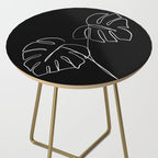 Monstera minimal - black Side Table Gallery Image 2