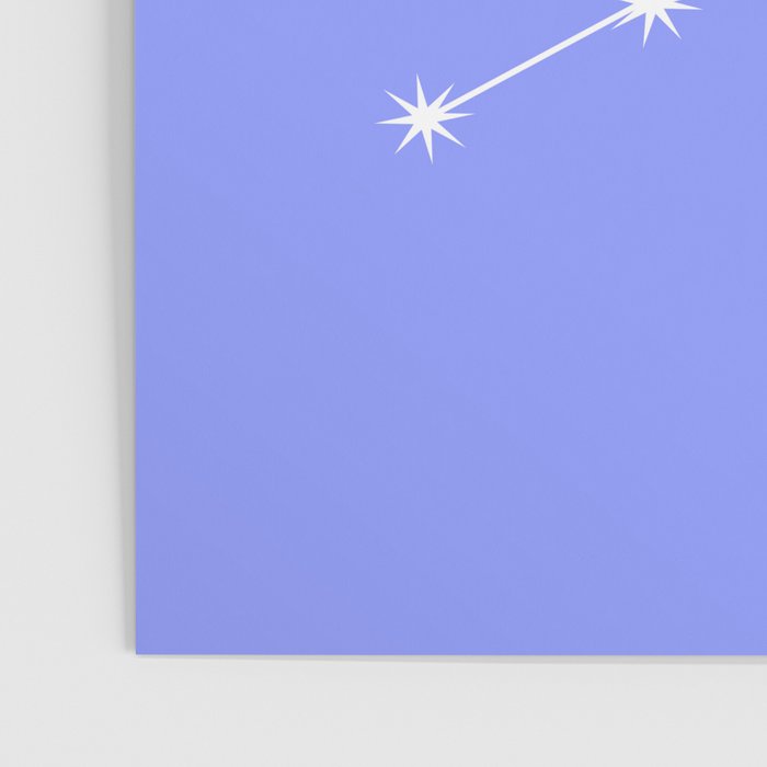 Virgo Zodiac Star Constellation Line Art Pastel Purple Poster Gallery Image 3