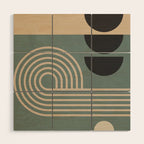 Abstract Geometric Shapes 122 Wood Wall Art Gallery Image 1