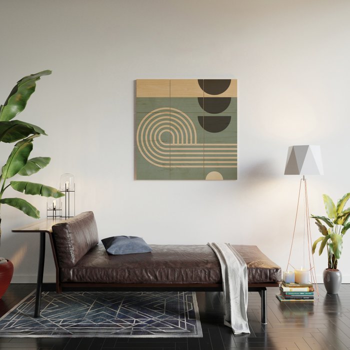 Abstract Geometric Shapes 122 Wood Wall Art Gallery Image 2
