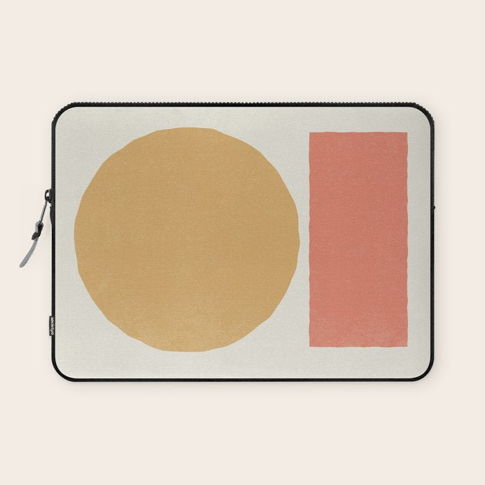 Geometric Balance - Gold Coral Laptop Sleeve Gallery Image 1