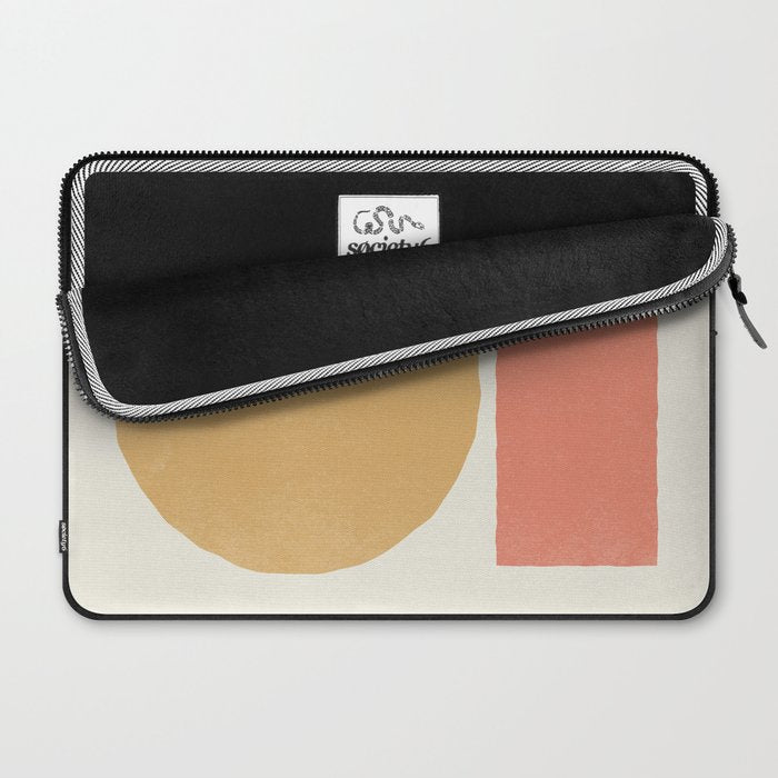 Geometric Balance - Gold Coral Laptop Sleeve Gallery Image 2