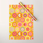 Many faces of Sun, Moon and Stars Wrapping Paper Gallery Image 1