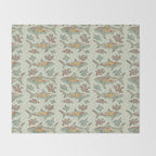 Midnight Swim | Dusty Sunset Palette | Ocean Shark Art Throw Blanket Gallery Image 2
