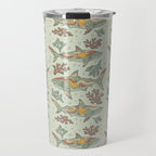 Midnight Swim | Dusty Sunset Palette | Ocean Shark Art Travel Mug Gallery Image 1