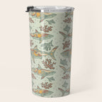 Midnight Swim | Dusty Sunset Palette | Ocean Shark Art Travel Mug Gallery Image 3