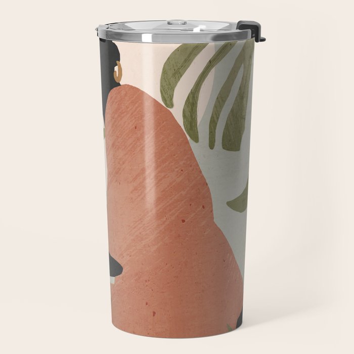 Tropical Girl 21 Travel Mug Gallery Image 2