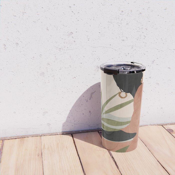 Tropical Girl 21 Travel Mug Gallery Image 4