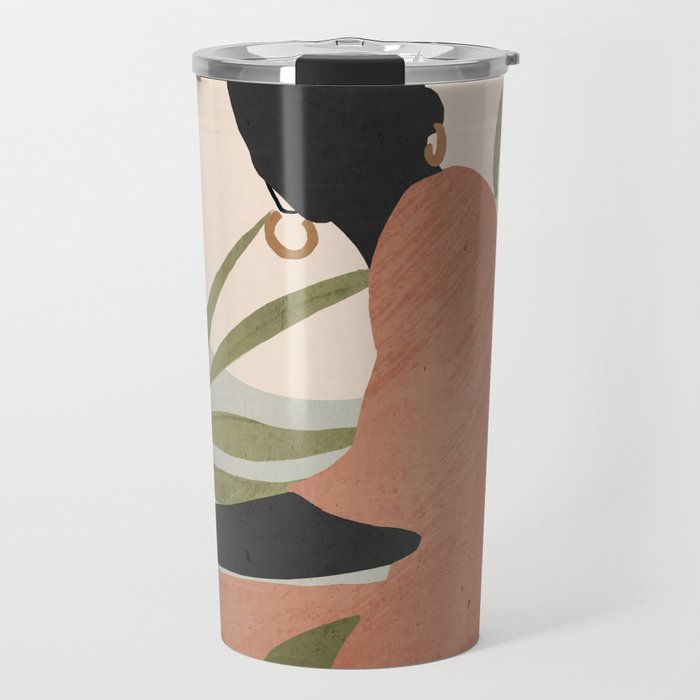 Tropical Girl 21 Travel Mug Gallery Image 1