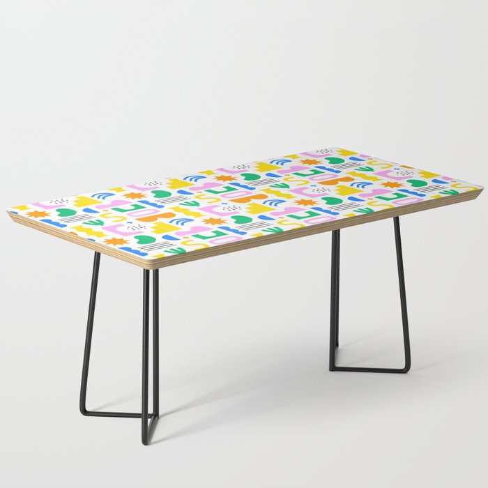 Colorful abstract organic shape art pattern Coffee Table Gallery Image 1