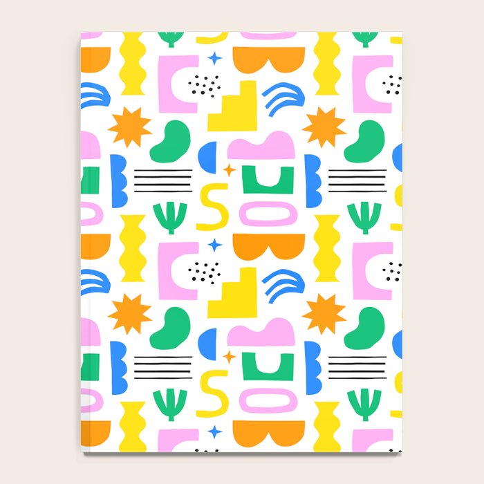 Colorful abstract organic shape art pattern Notebook Gallery Image 4