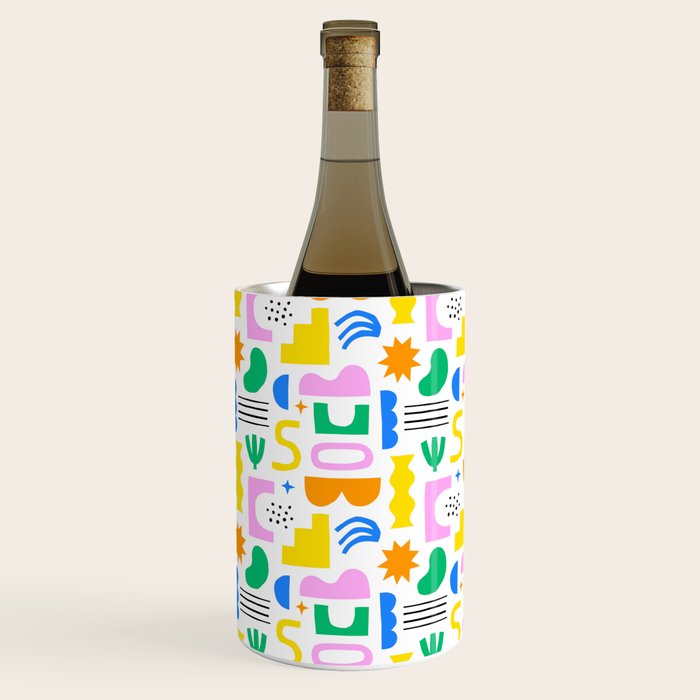 Colorful abstract organic shape art pattern Wine Chiller Gallery Image 2