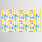 Colorful abstract organic shape art pattern Tablecloth Gallery Image 2